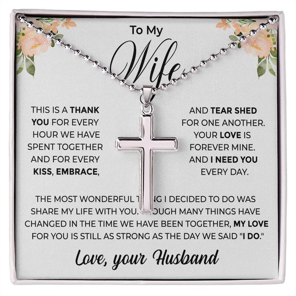 STAINLESS CROSS WIFE Thank You