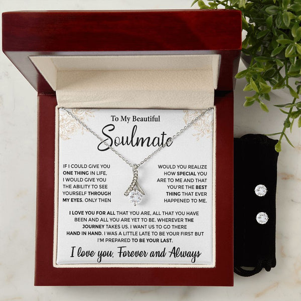 ALLURING BEAUTY NECKLACE+EARRINGS SOULMATE One Thing
