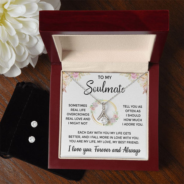 ALLURING BEAUTY NECKLACE+EARRINGS SOULMATE Real Love