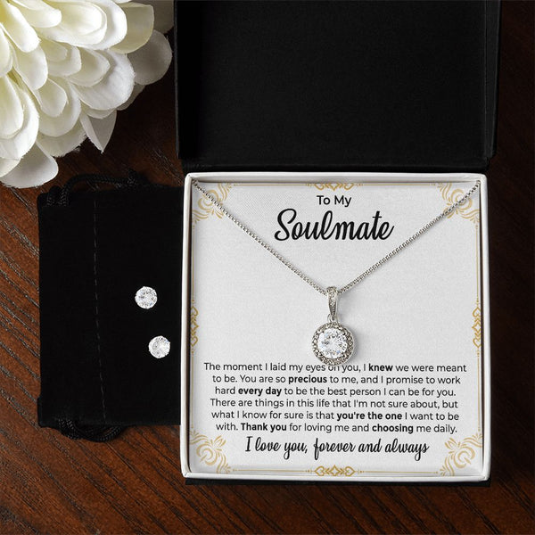 ETERNAL HOPE NECKLACE+EARRINGS Soulmate You're The One