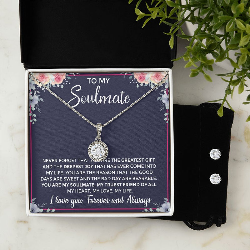 ETERNAL HOPE NECKLACE+EARRINGS SOULMATE Never Forget
