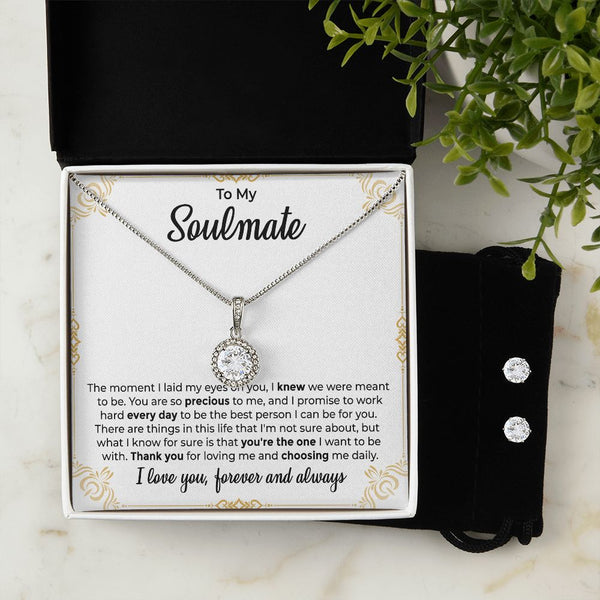 ETERNAL HOPE NECKLACE+EARRINGS Soulmate You're The One